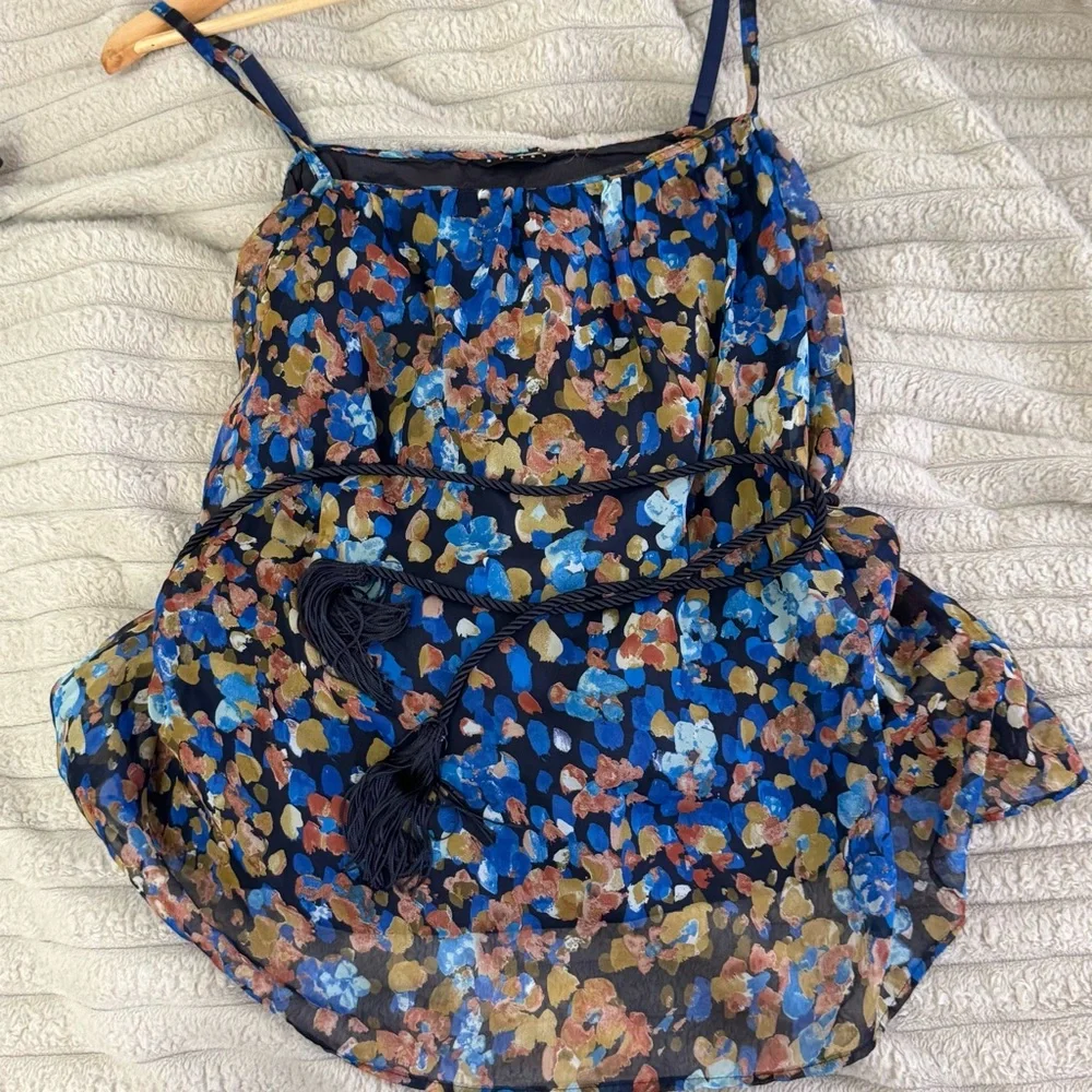Sisley 100% Silk Floral Print Sleeveless Top – Size S - Picture 2 of 11